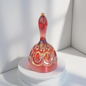 L.E. Smith Red Carnival Glass Bell